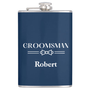 Vinyl Wrapped Flask-Groomsman Hip Flask
