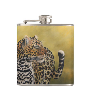 Vinyl Wrapped Flask - Leopard