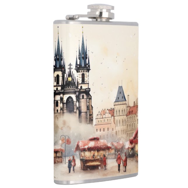 Vinyl Wrapped Flask Prague (Right)
