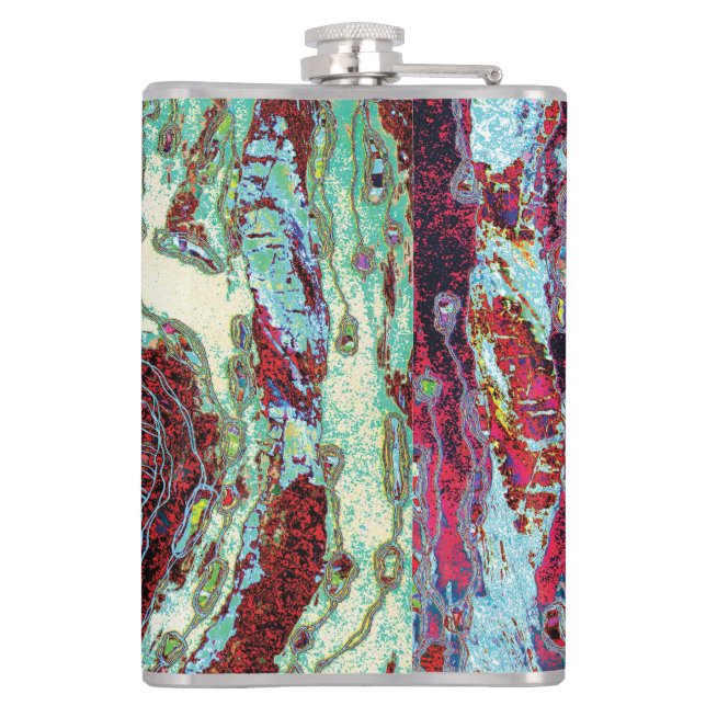 Vinyl Wrapped Flask – Strata Pulse (Back)