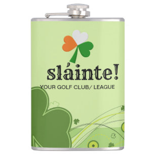 Vinyl Wrapped Shamrock Flask