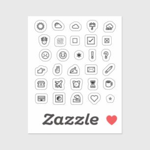 Vinylaufkleber Journal/Planer Symbole Sample Sheet