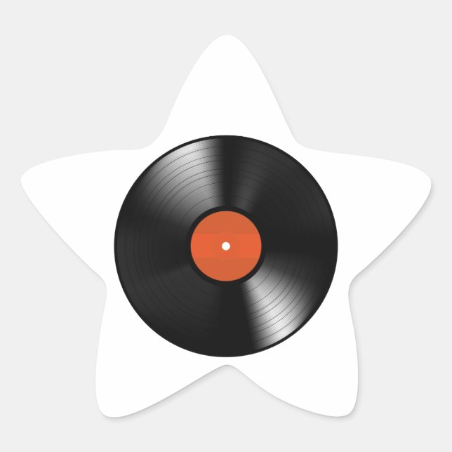 Vinyle Record Star Sticker (Front)