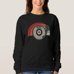 Vinyls LP Record Vintage Retro Vinyl Record Sweatshirt