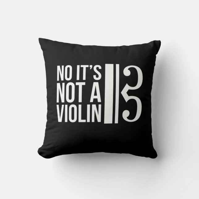 Viola Alto Clef Musician Humor Not A Violin Cushion (Front)