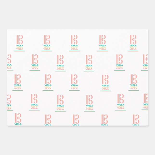 Viola Alto Clef Wrapping Paper (Front)