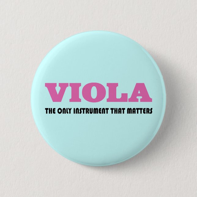 Viola Attitude Music Gift 6 Cm Round Badge (Front)