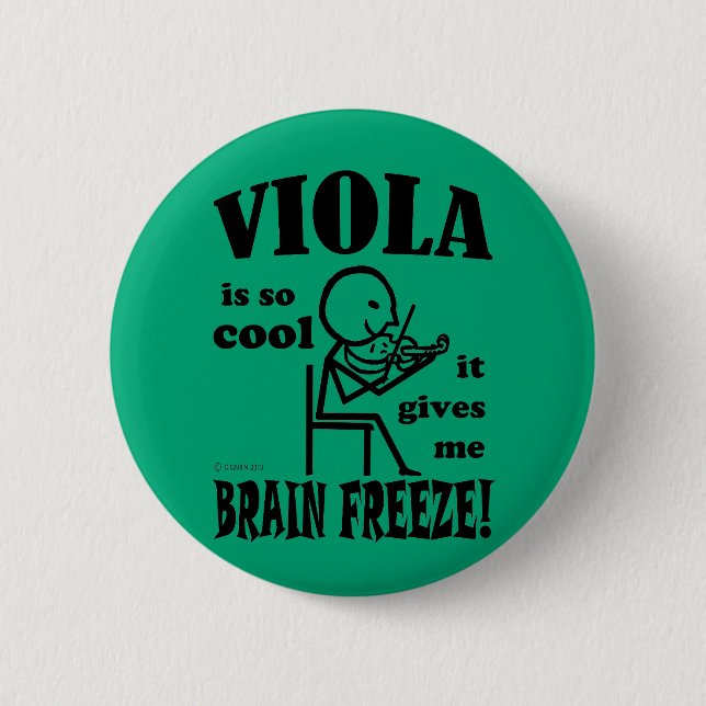 Viola Brain Freeze 6 Cm Round Badge (Front)
