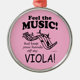 Viola Feel The Music Metal Ornament