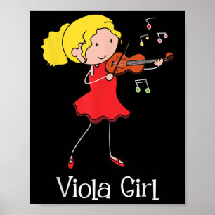 Viola Girl - Violist Symphony Band Jazz Music Love Poster