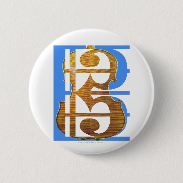 Viola in Alto Clef 6 Cm Round Badge (Front)