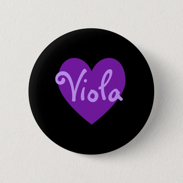 Viola in Purple 6 Cm Round Badge (Front)