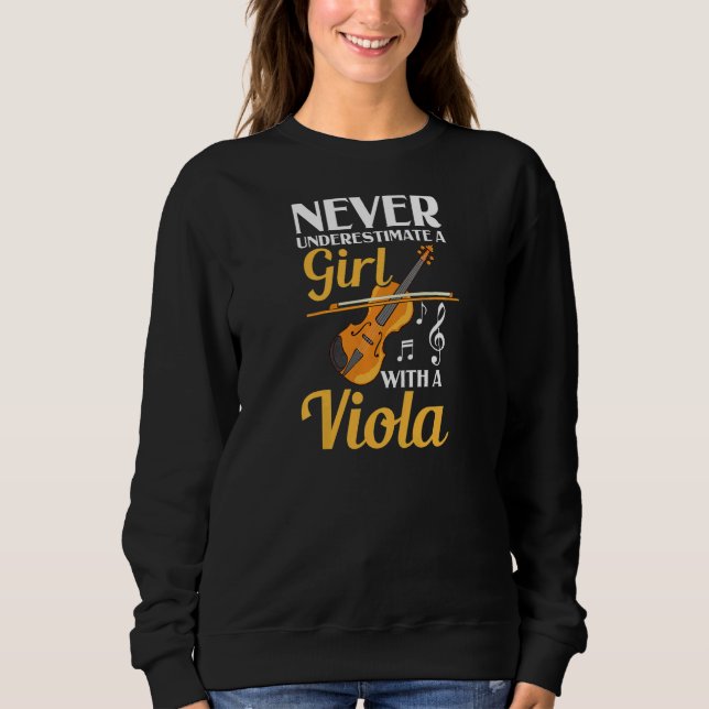 Viola Instrument Music Notes Player Lesson Beginne Sweatshirt (Front)