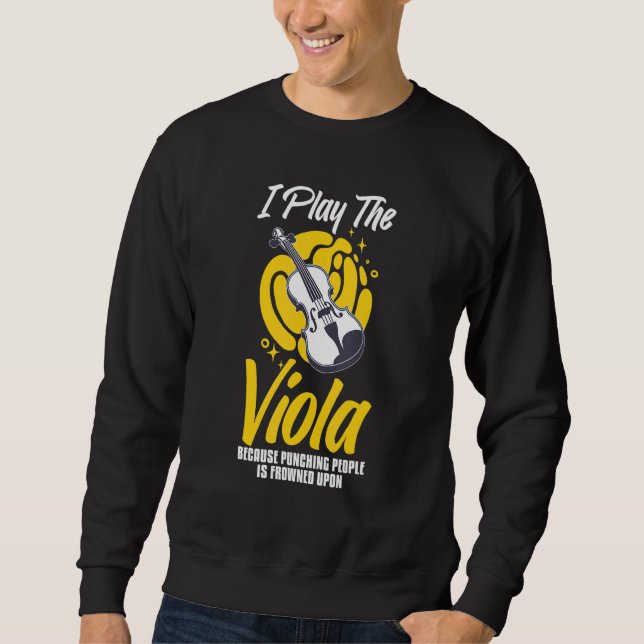 Viola Instrument Music Notes Player Lesson Beginne Sweatshirt (Front)