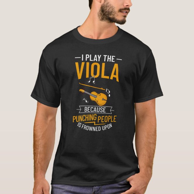 Viola Instrument Music Notes Player Lesson Beginne T-Shirt (Front)
