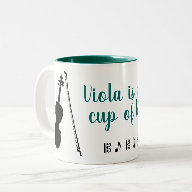 Viola is My Cup of Tea (green) Mug (Front Left)