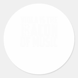 Viola Is The Bacon Of Music Cute Musician Classic Round Sticker
