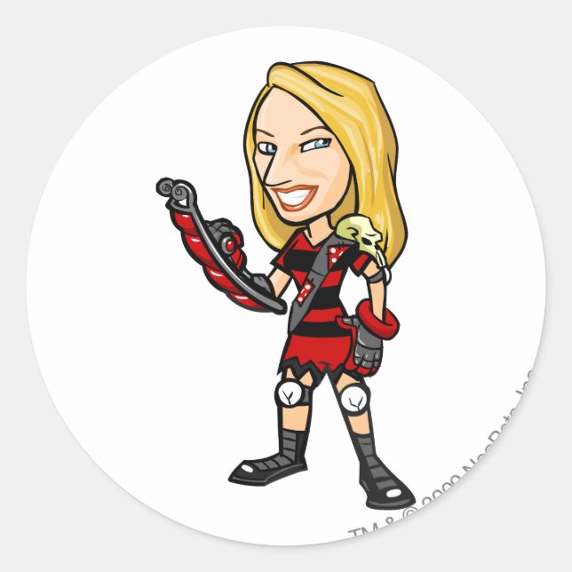 Viola Krawk Island Staff Player Classic Round Sticker (Front)