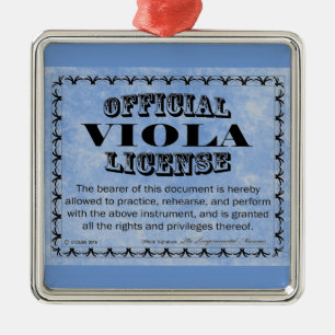 Viola License Metal Ornament