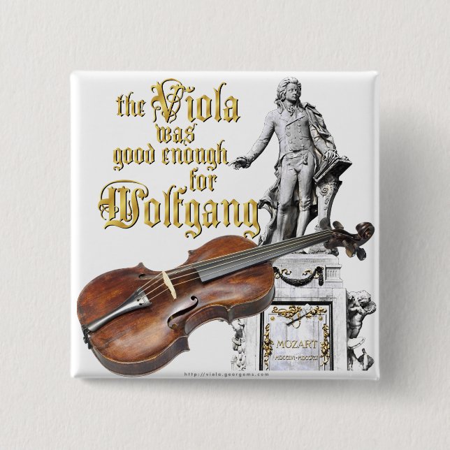 Viola & Mozart 15 Cm Square Badge (Front)