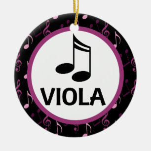 Viola Music Christmas Orchestra Ornament
