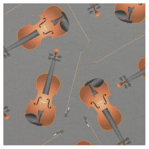 Viola Music Musician Room Decor Grey Fabric