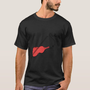 Viola Musician Orchestra One-Line Viola T-Shirt