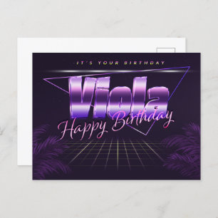 Viola Name First name pura postcard birthday