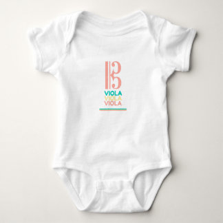 Viola Pink Alto Clef Baby Bodysuit