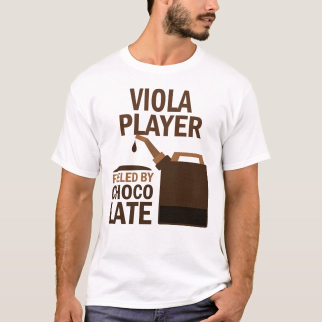 Viola Player (Funny) Chocolate T-Shirt (Front)