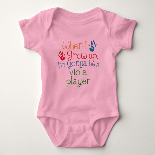 Viola Player (Future) Child Baby Bodysuit (Front)