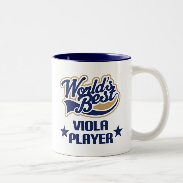 Viola Player Gift (Worlds Best) Two-Tone Coffee Mug (Right)