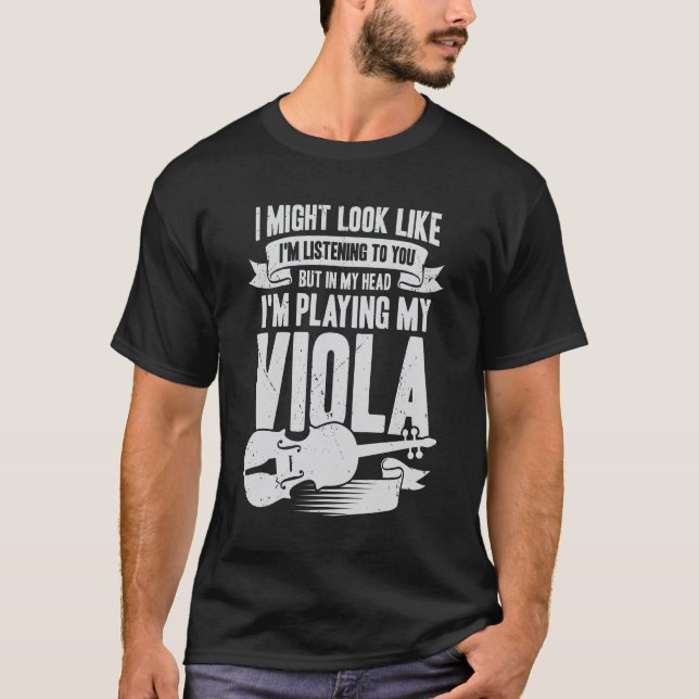 Viola Player Music Instrument Violist Gift T-Shirt (Front)