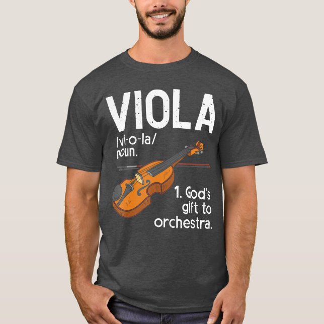 Viola Player Orchestra Band Violist Jazz Music Lov T-Shirt (Front)