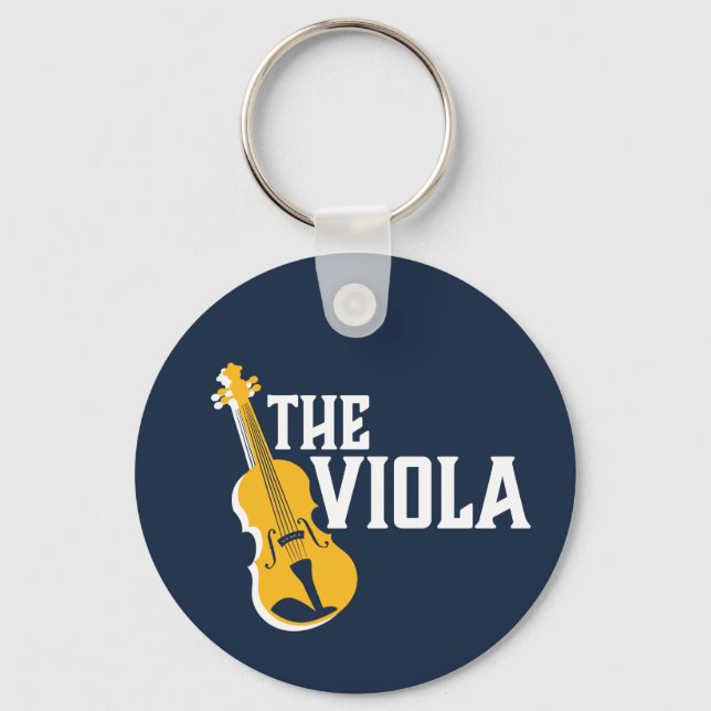 Viola Player Vintage Retro Orchestra Opera Music Key Ring (Front)