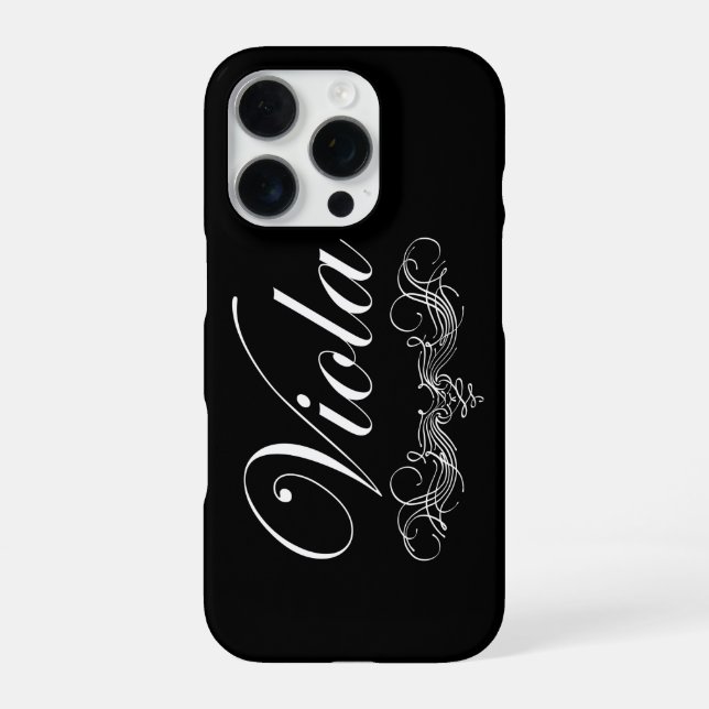 Viola Script T-Shirt iPhone Case (Back)