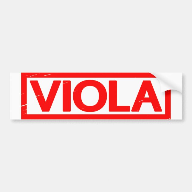 Viola Stamp Bumper Sticker (Front)