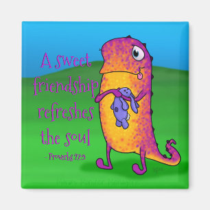 Viola the monster, w/quote magnet
