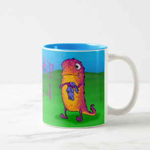 Viola the monster, w/quote on mug