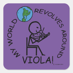 Viola - World Revolves Around Square Sticker