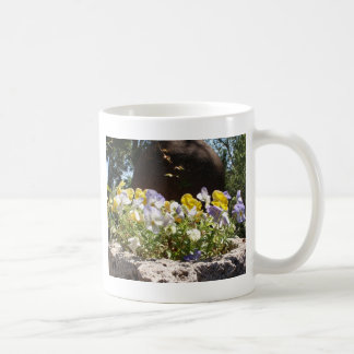 Violas In A Stone Trough. Coffee Mug