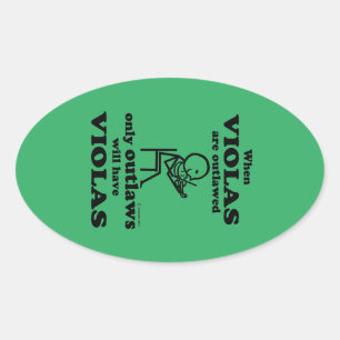 Violas Outlawed Oval Sticker
