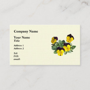 Violas Sorbet Yellow Jump Up Business Card