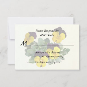 Violas Sorbet Yellow Jump Up RSVP Card