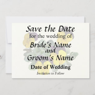 Violas Sorbet Yellow Jump Up Save The Date