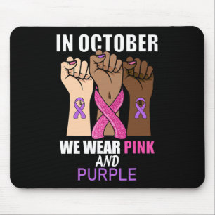 Violence Breast Cancer Awareness Month Ribbon Mouse Pad
