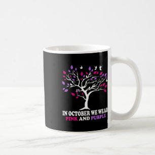 Violence Breast Cancer Awareness Month Ribbon Tree Coffee Mug