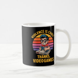 Violence Is Cool Thanks Video Games Funny Retro St Coffee Mug