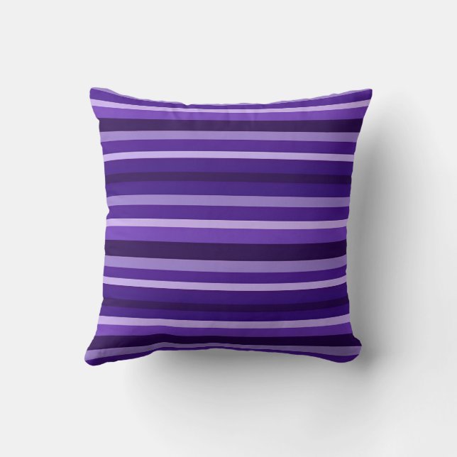 Violet abstract striped cushion (Back)
