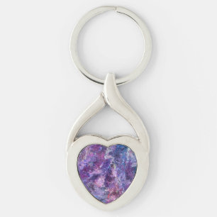 Violet abstraction key ring